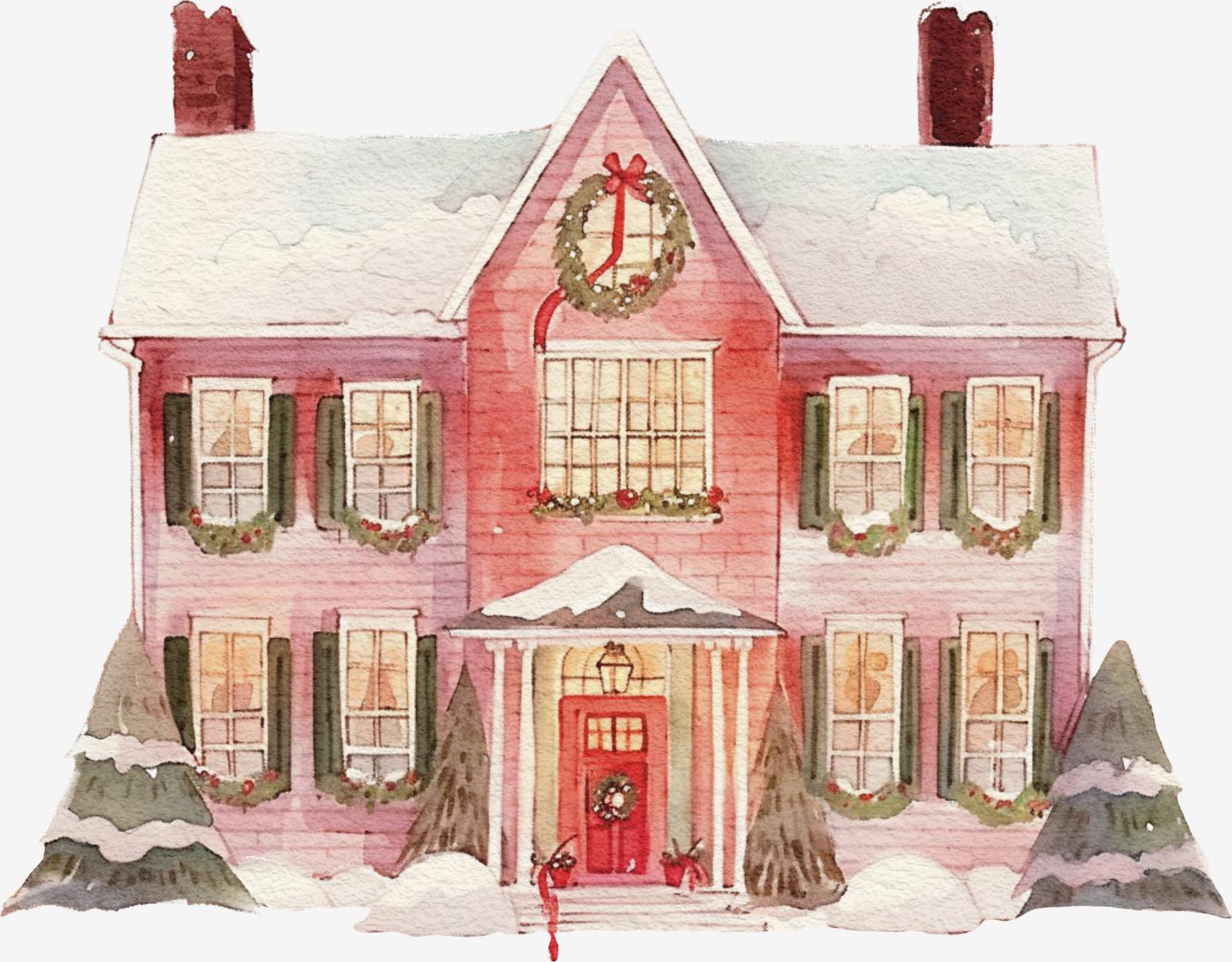Feestelijke Huis Sticker