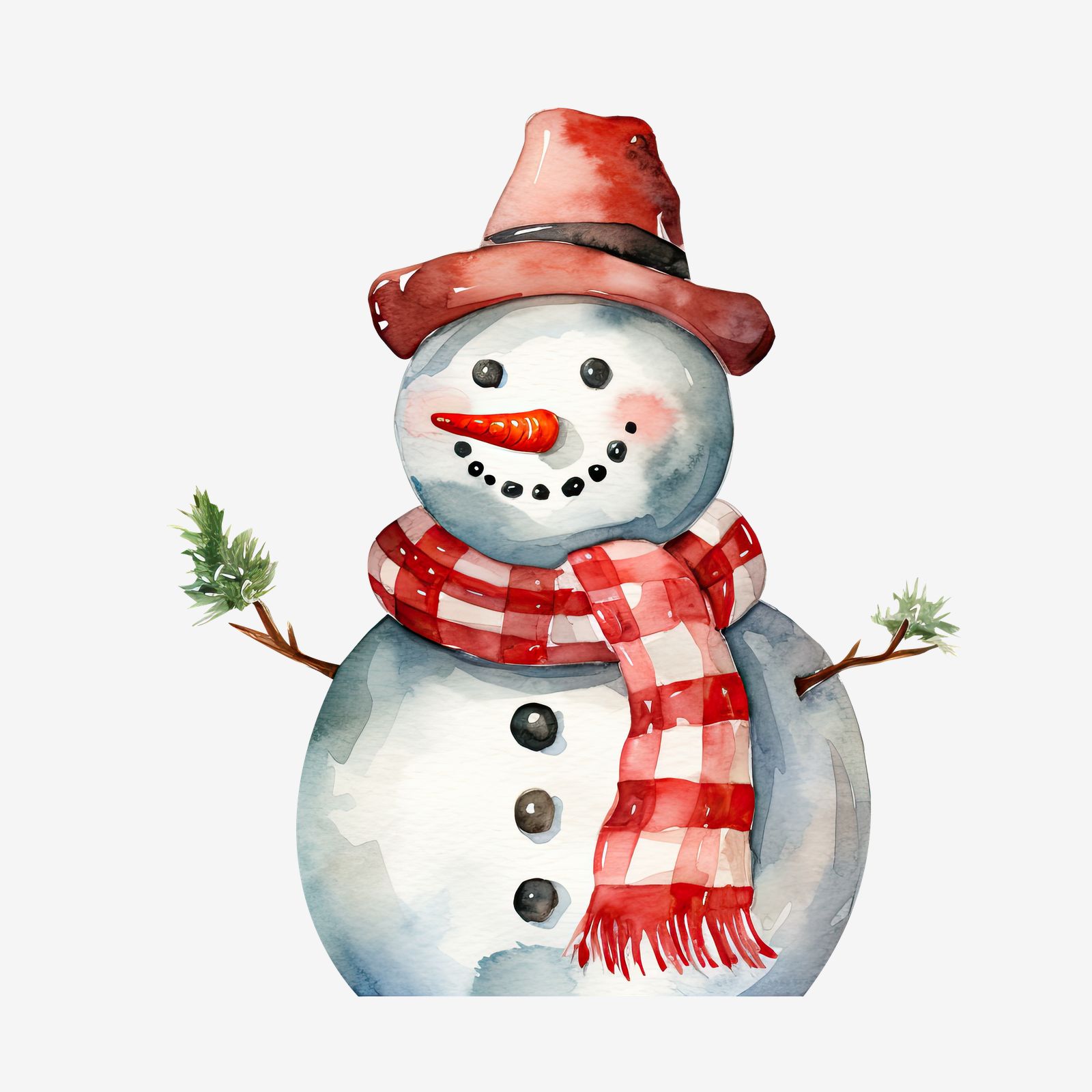 Feestelijke Sneeuwpop Sticker
