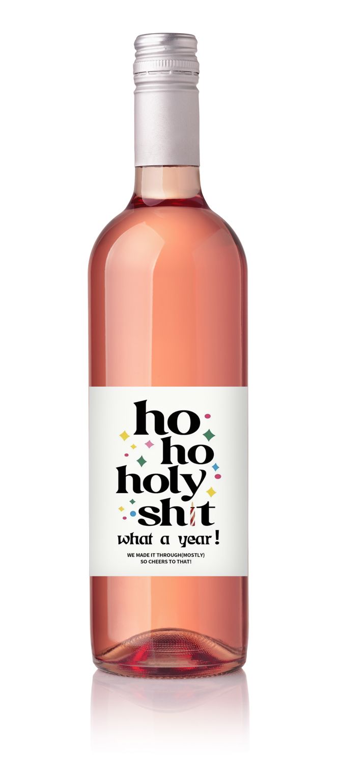 Fles Sticker - Ho Ho Holy