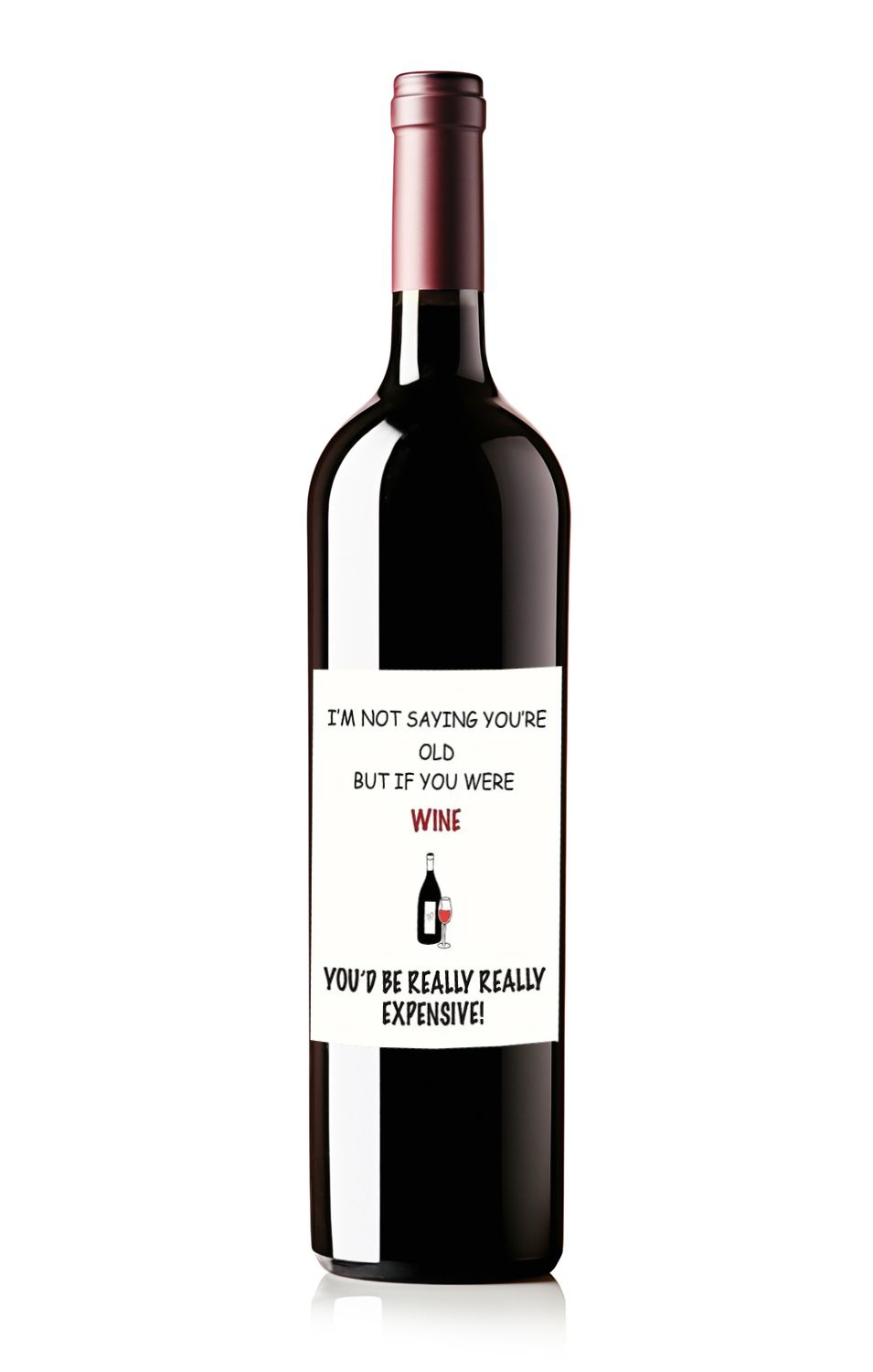 Fles Sticker - Humoristisch Wijnetiket
