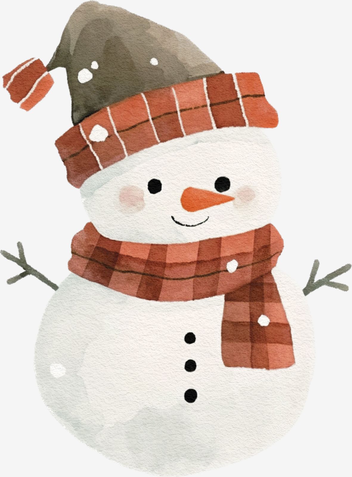 Sneeuwpop Sticker voor Kerstmis