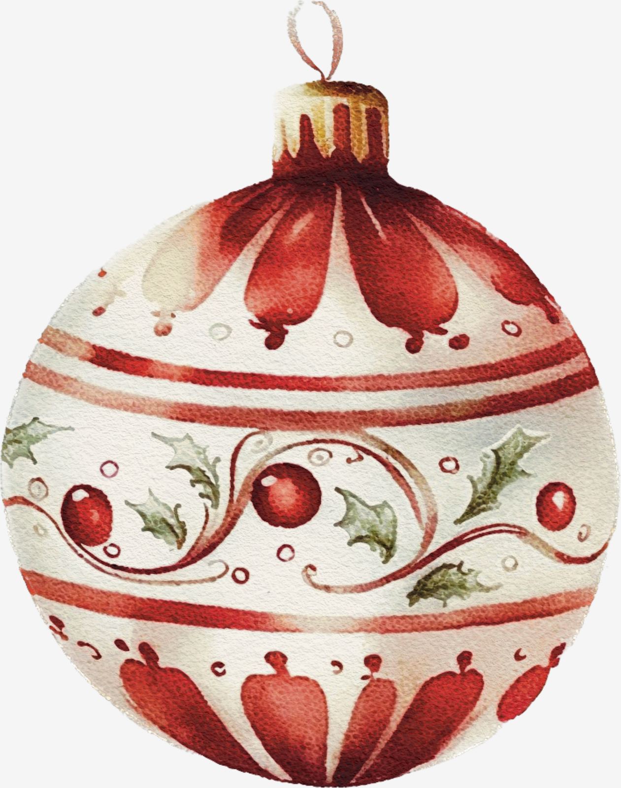 Kerstornament Sticker