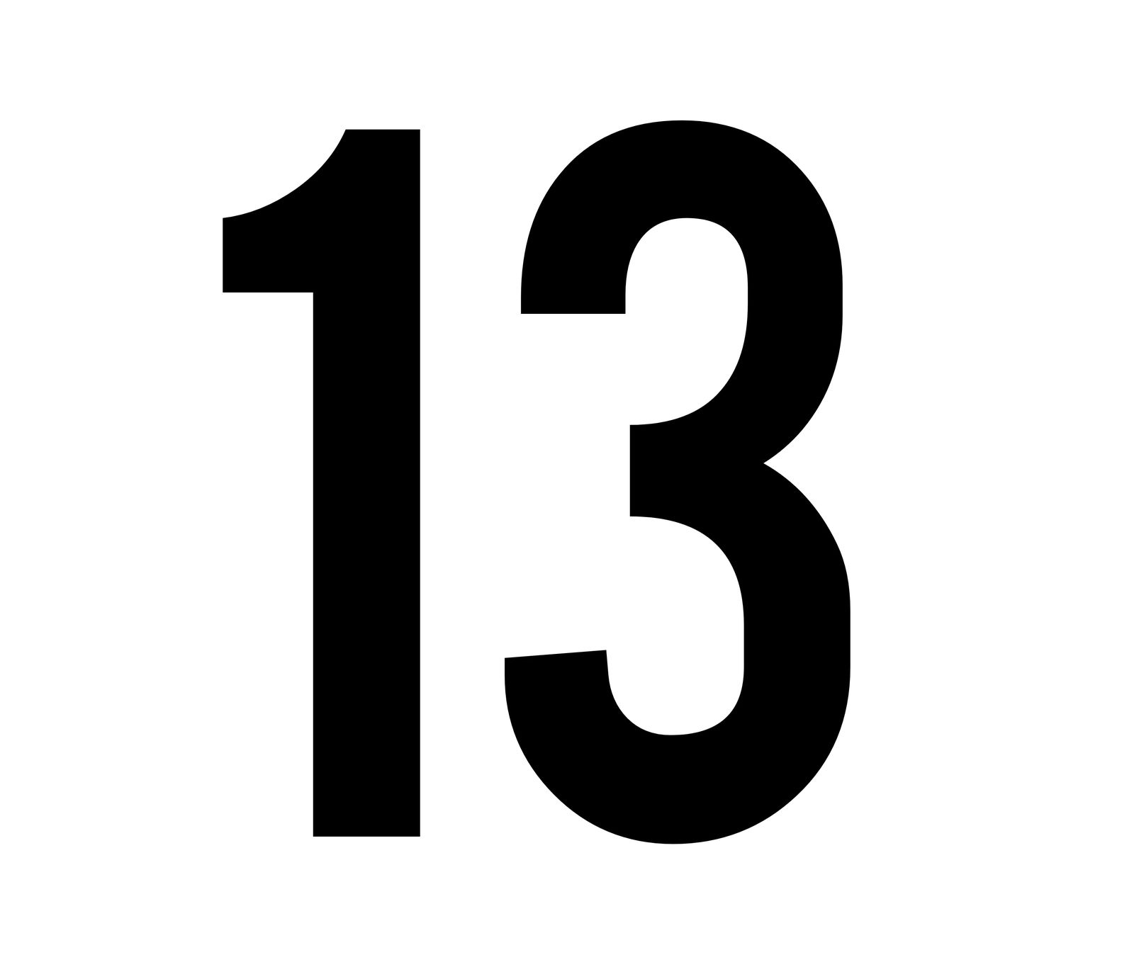 Sticker - Nummer 13