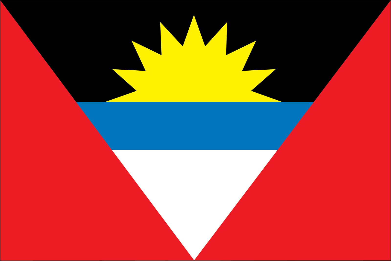 Antigua en Barbuda Vlag - Sticker