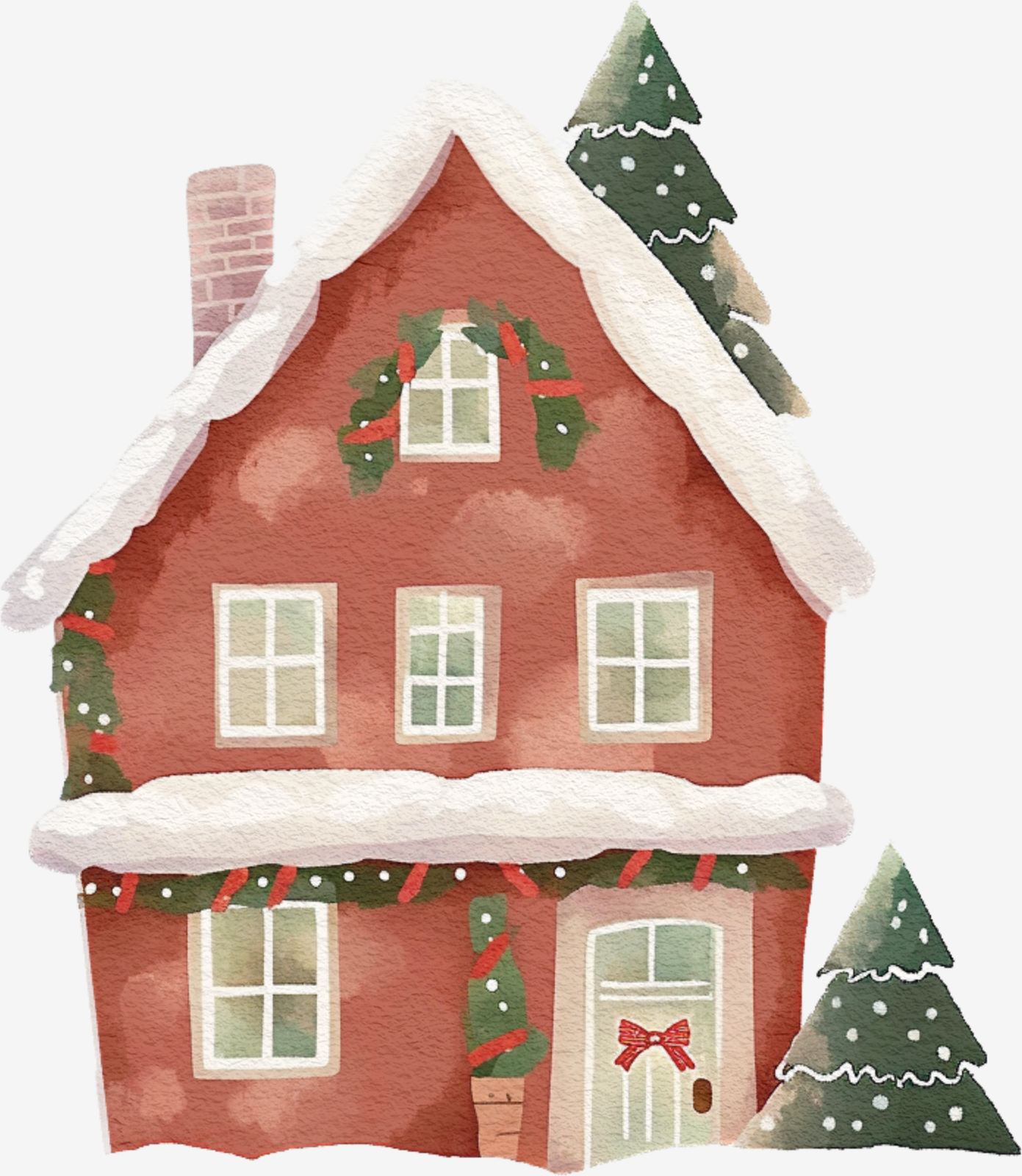 Feestelijke Huis Sticker