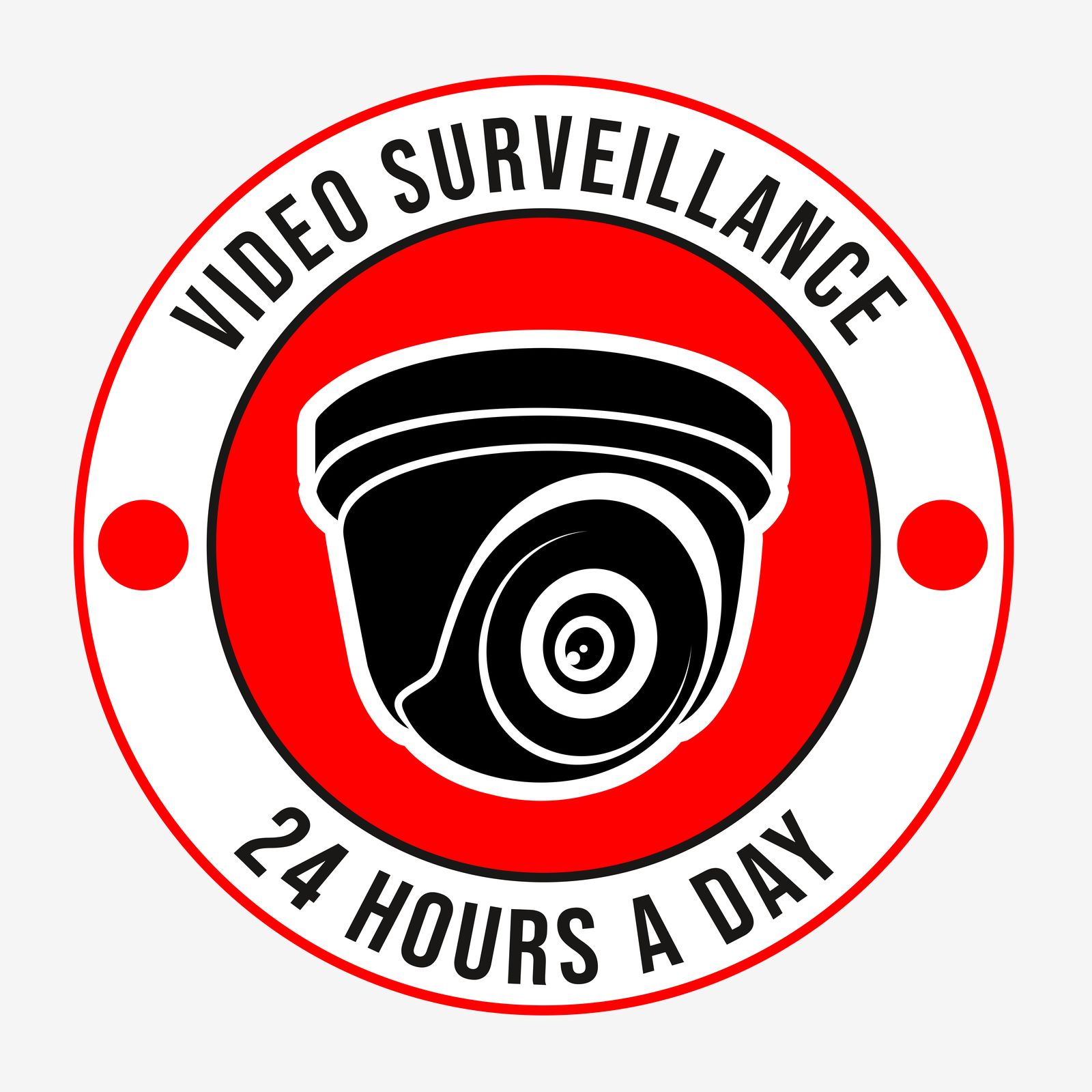 Sticker - Videobewaking 24 Uur