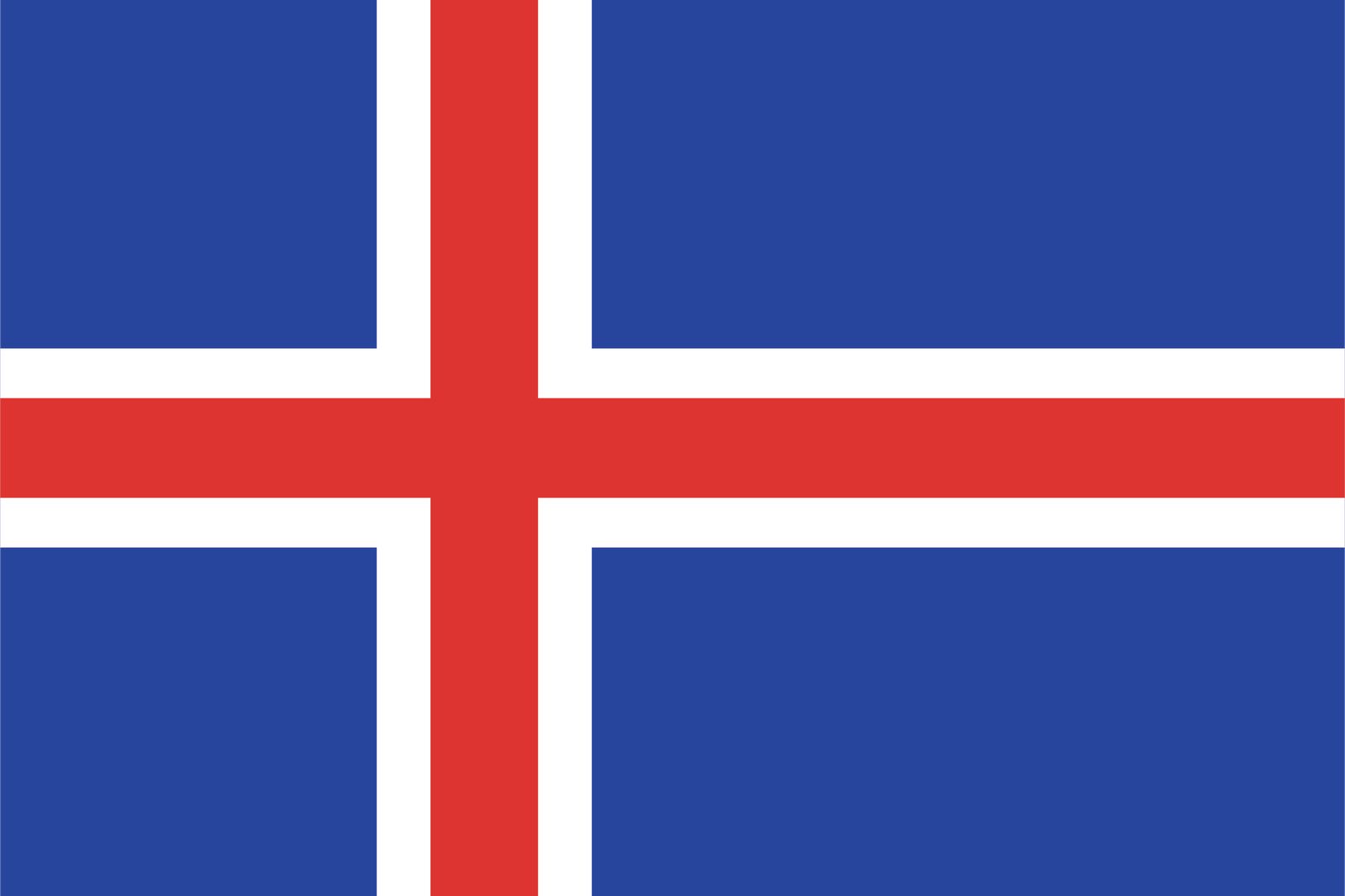IJsland Vlag - Sticker