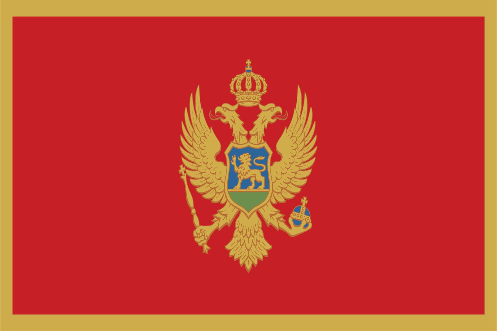 Montenegro Vlag - Sticker
