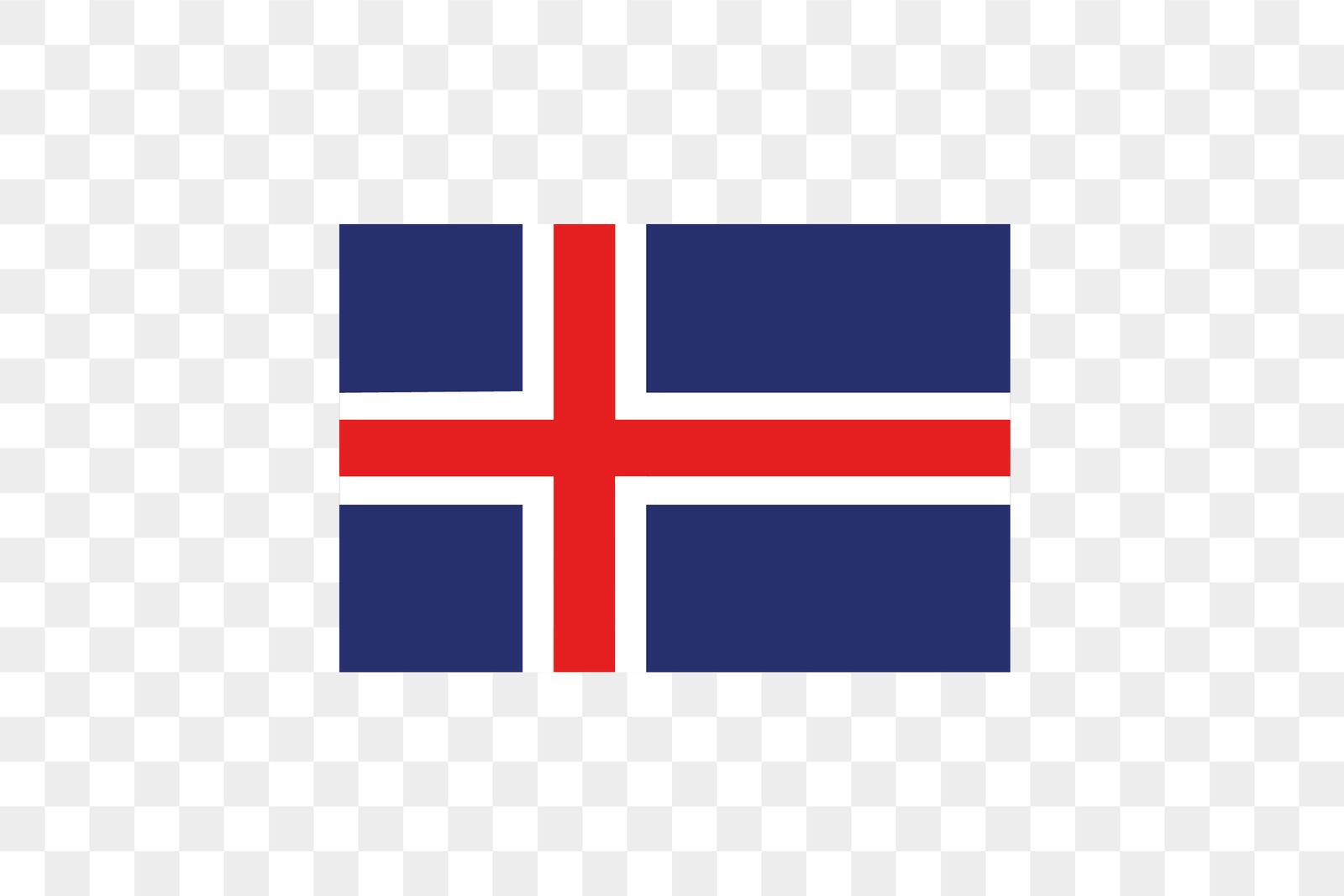 Sticker - IJslandse vlag