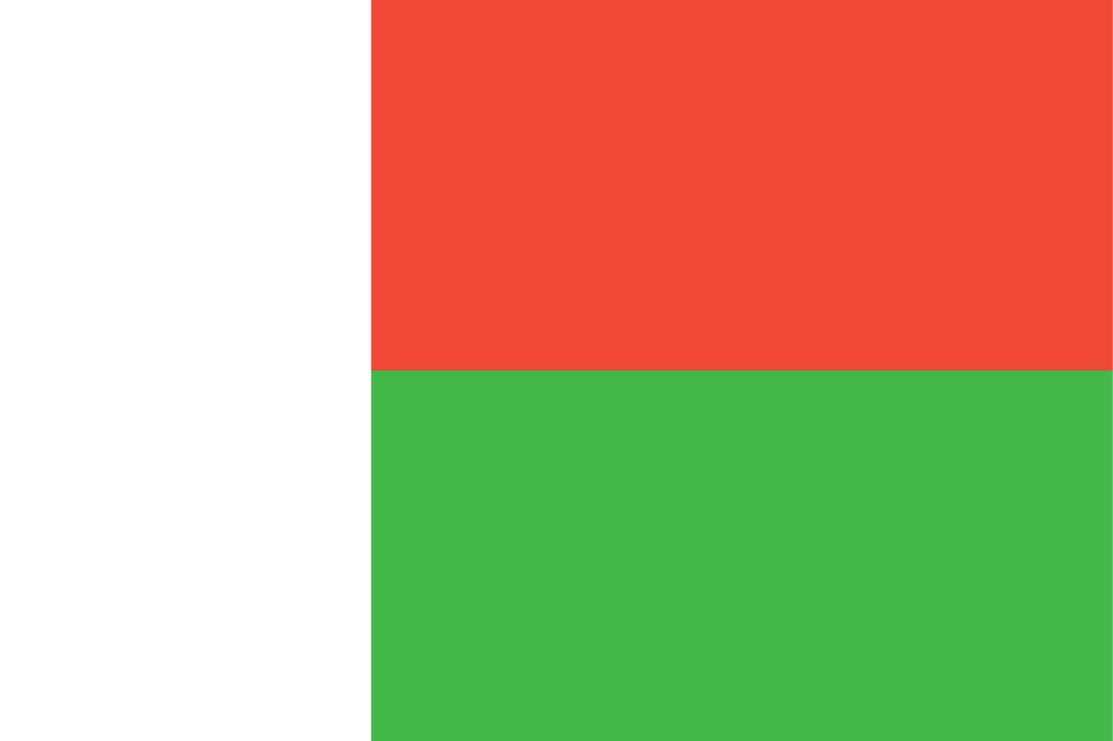 Madagaskar Vlag - Sticker