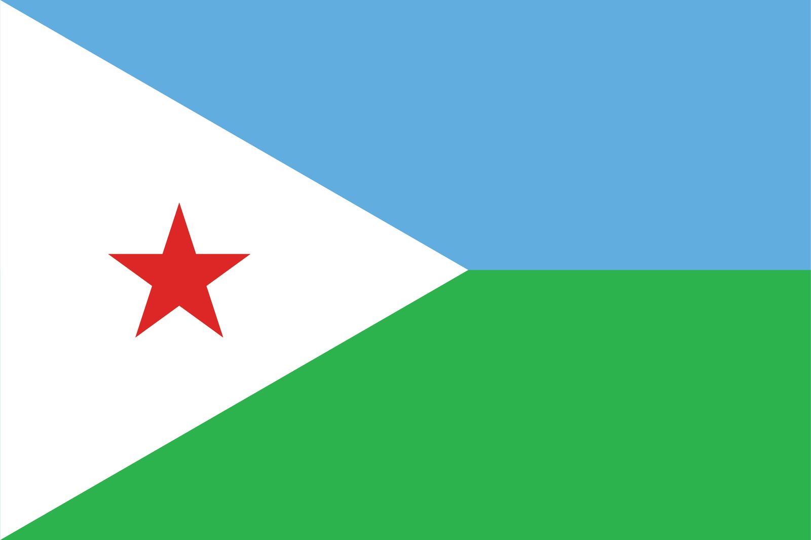 Djibouti Vlag - Sticker