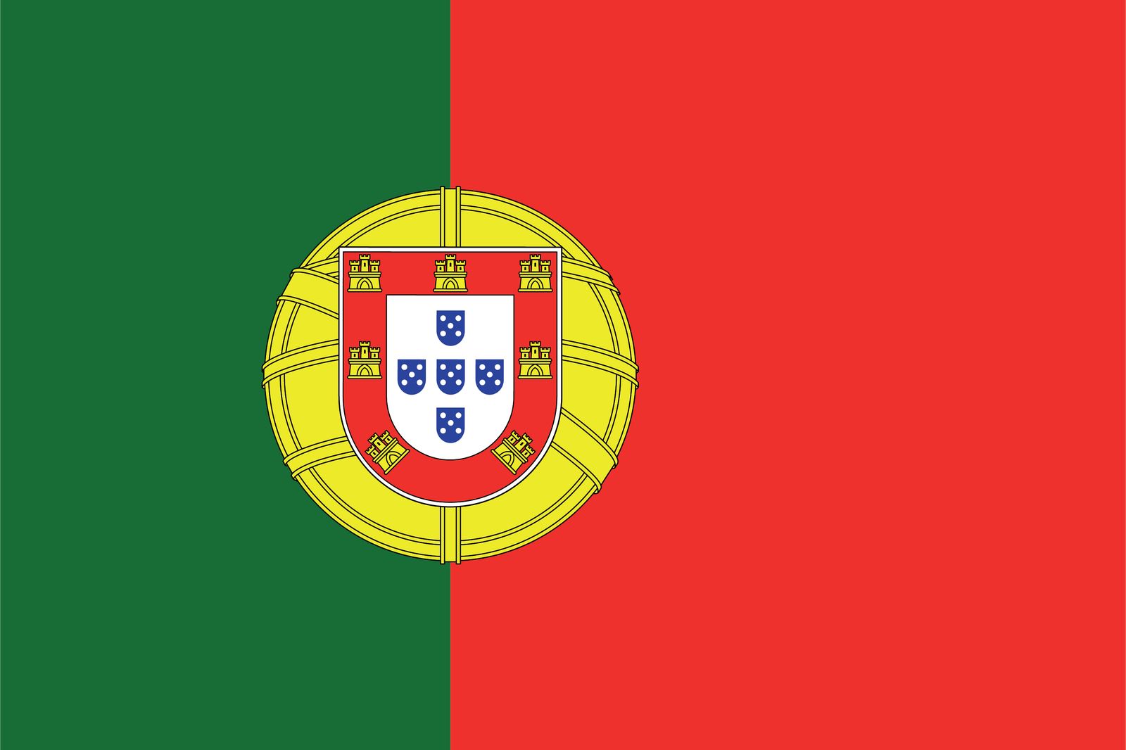 Portugal Vlag - Sticker