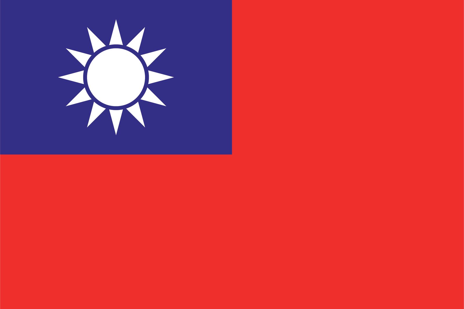 Taiwan Vlag - Sticker
