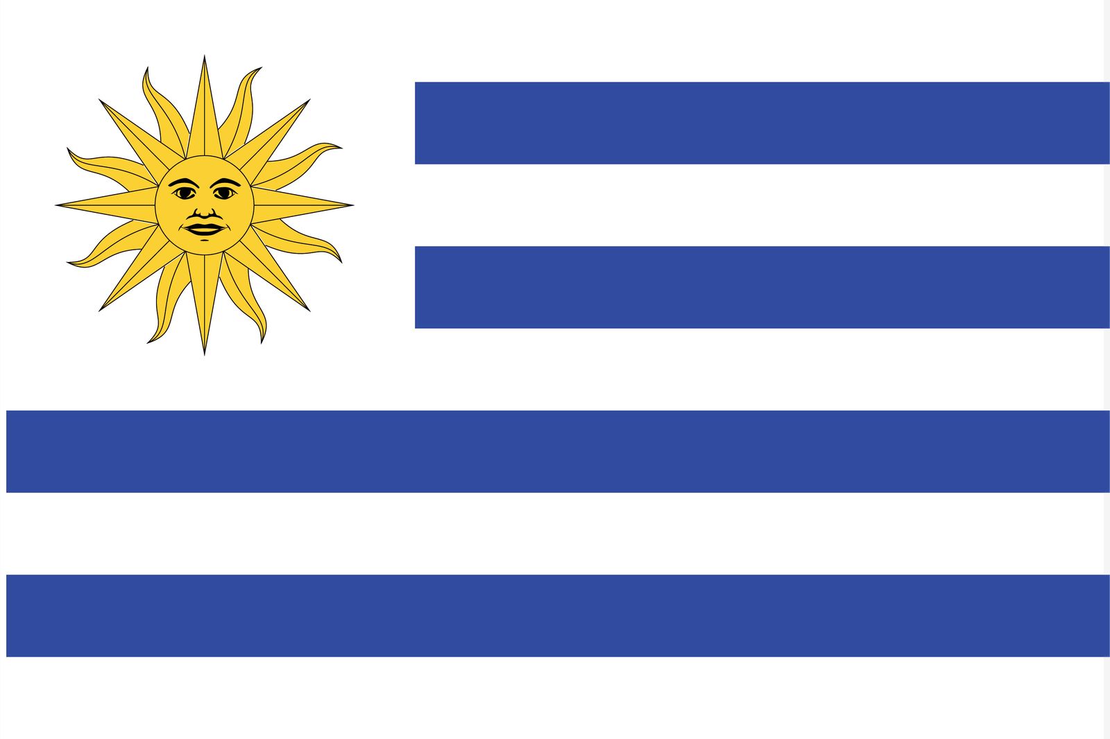 Uruguay Vlag - Sticker
