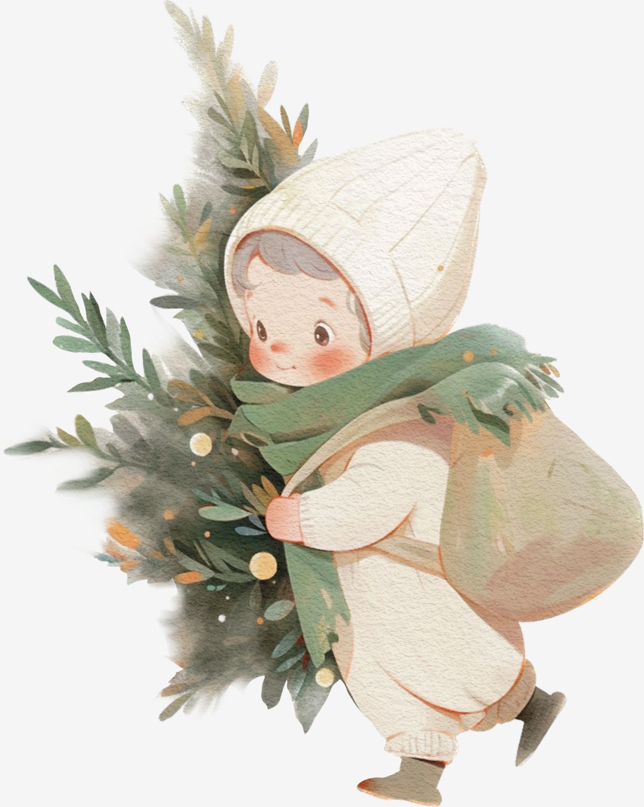 Schattig kind met altijdgroene sticker