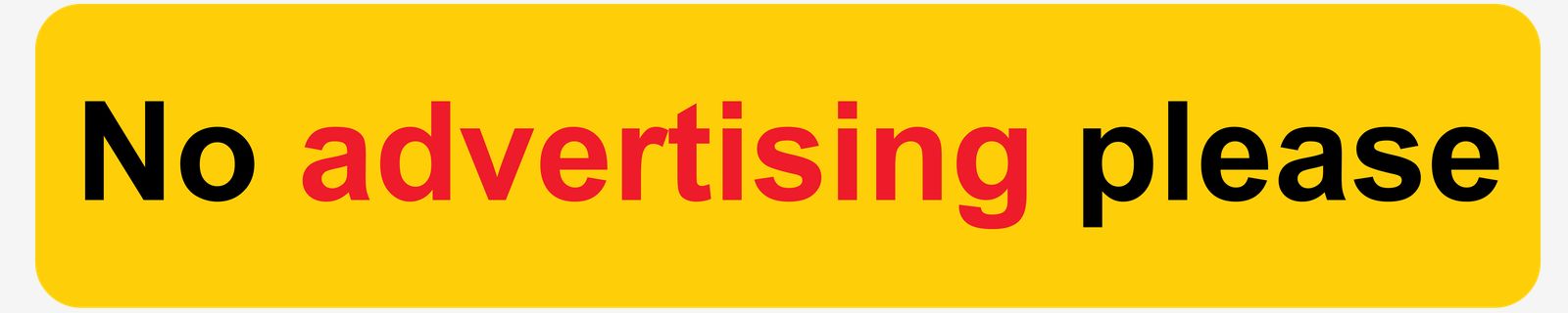 Sticker - Geen Reclame Alstublieft