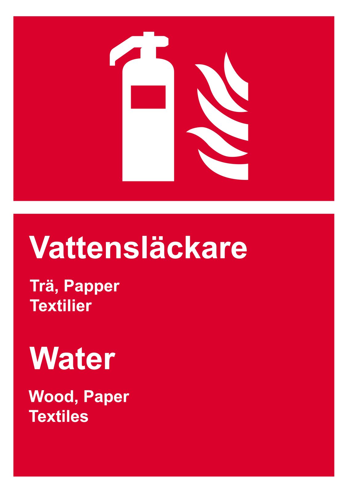 Sticker - Water Brandblusser