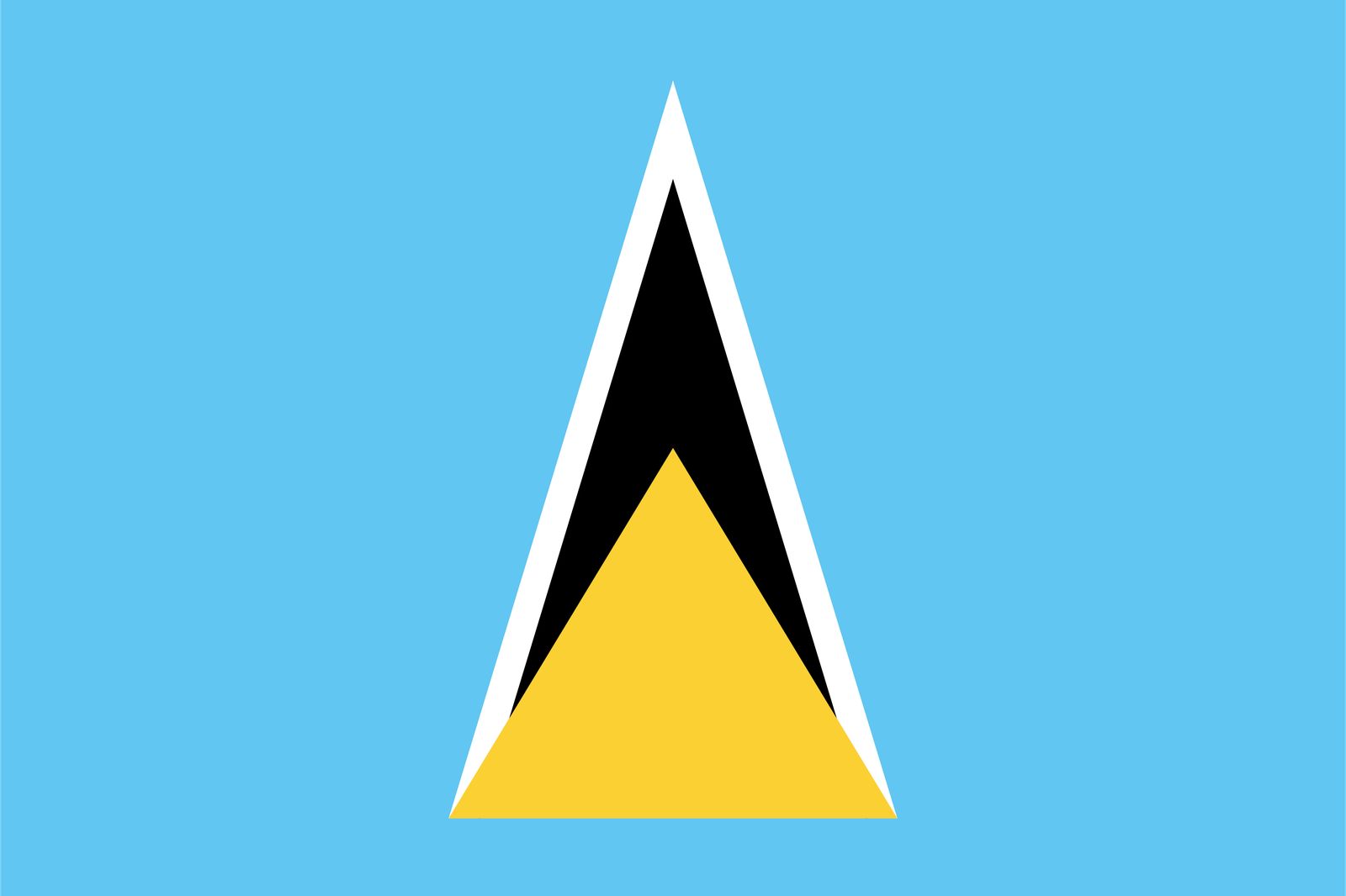 Saint Lucia Vlag - Sticker