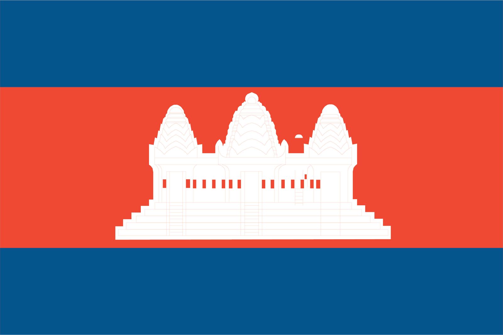 Cambodja Vlag - Sticker