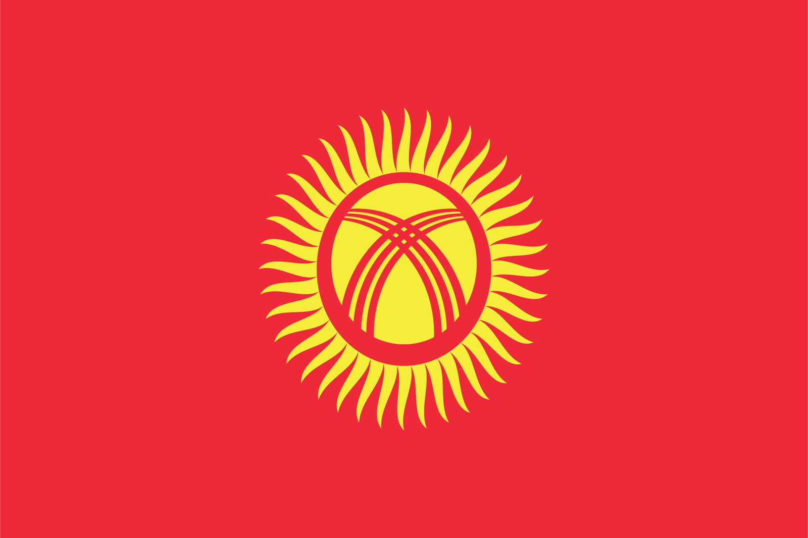 Kirgizië Vlag - Sticker