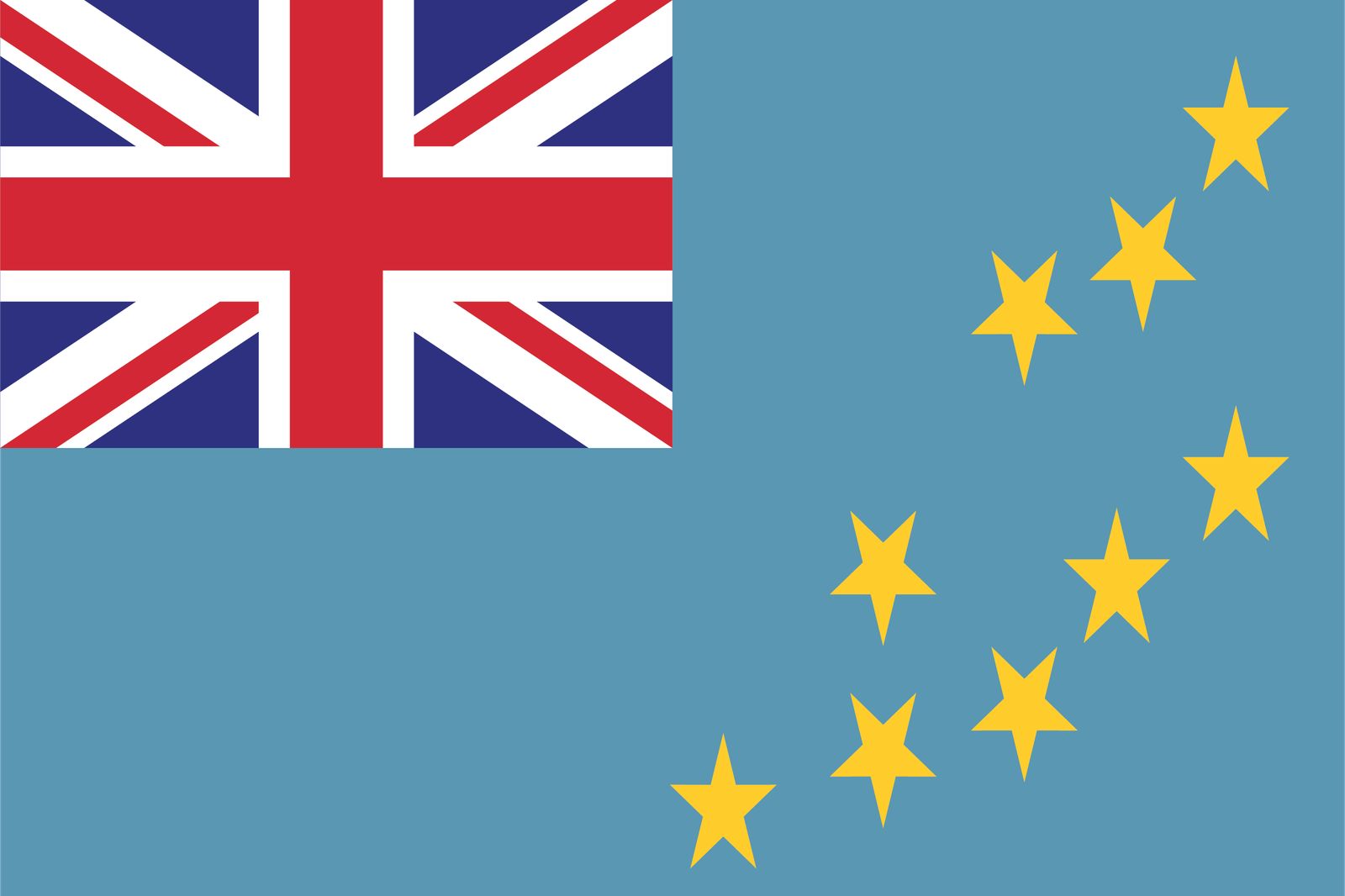 Tuvalu Vlag - Sticker