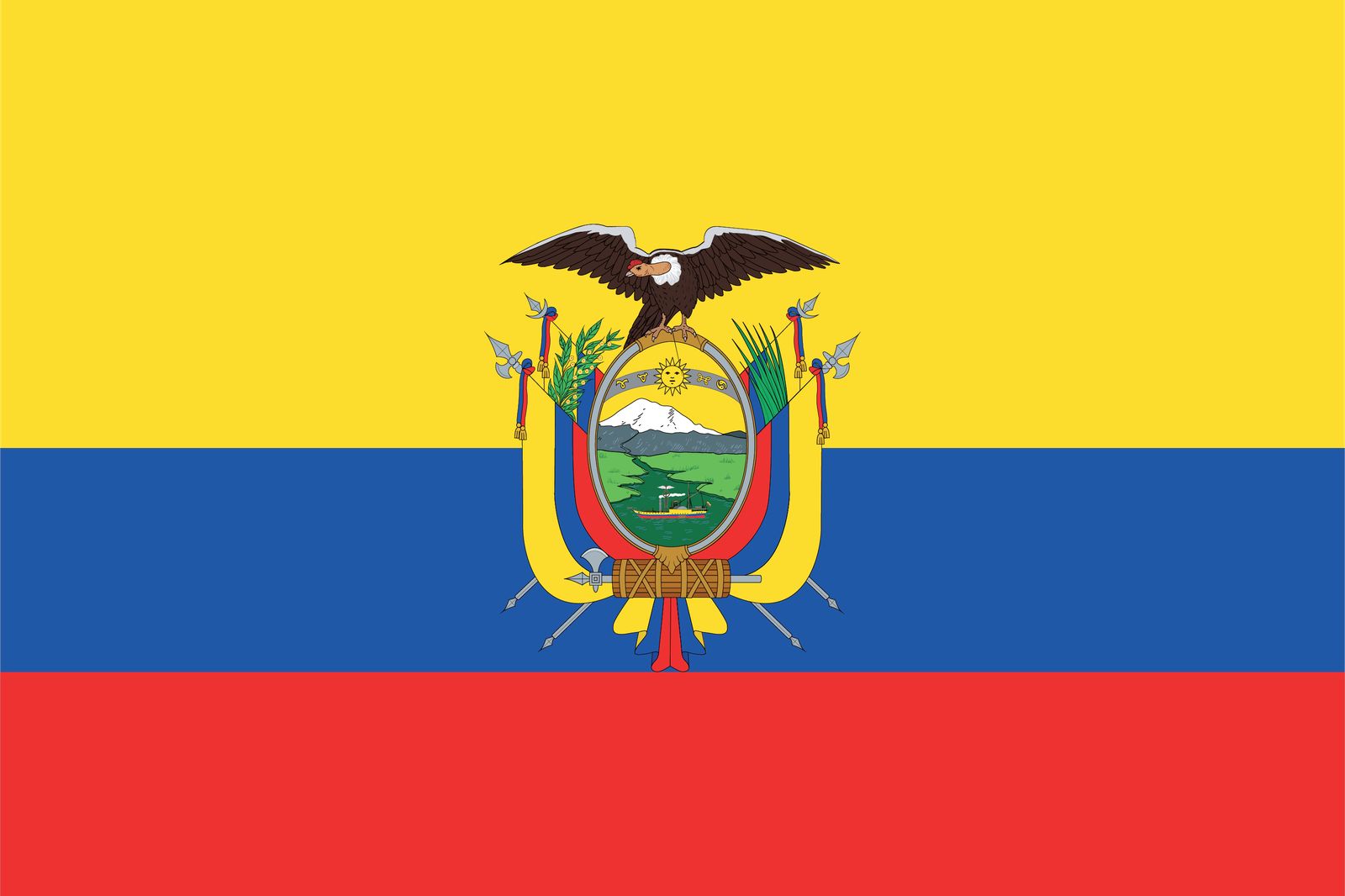 Ecuador Vlag - Sticker