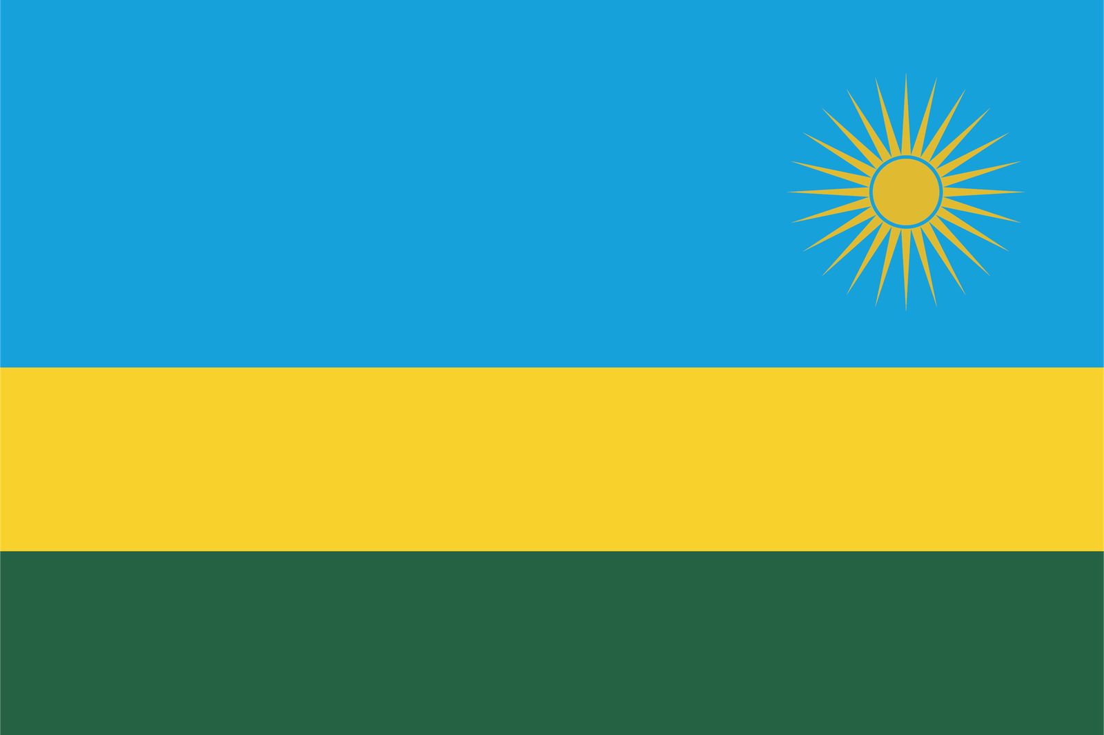Rwanda Vlag - Sticker