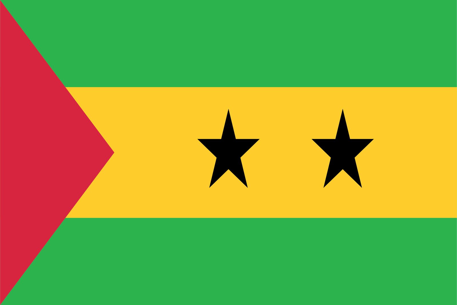São Tomé en Principe Vlag - Sticker