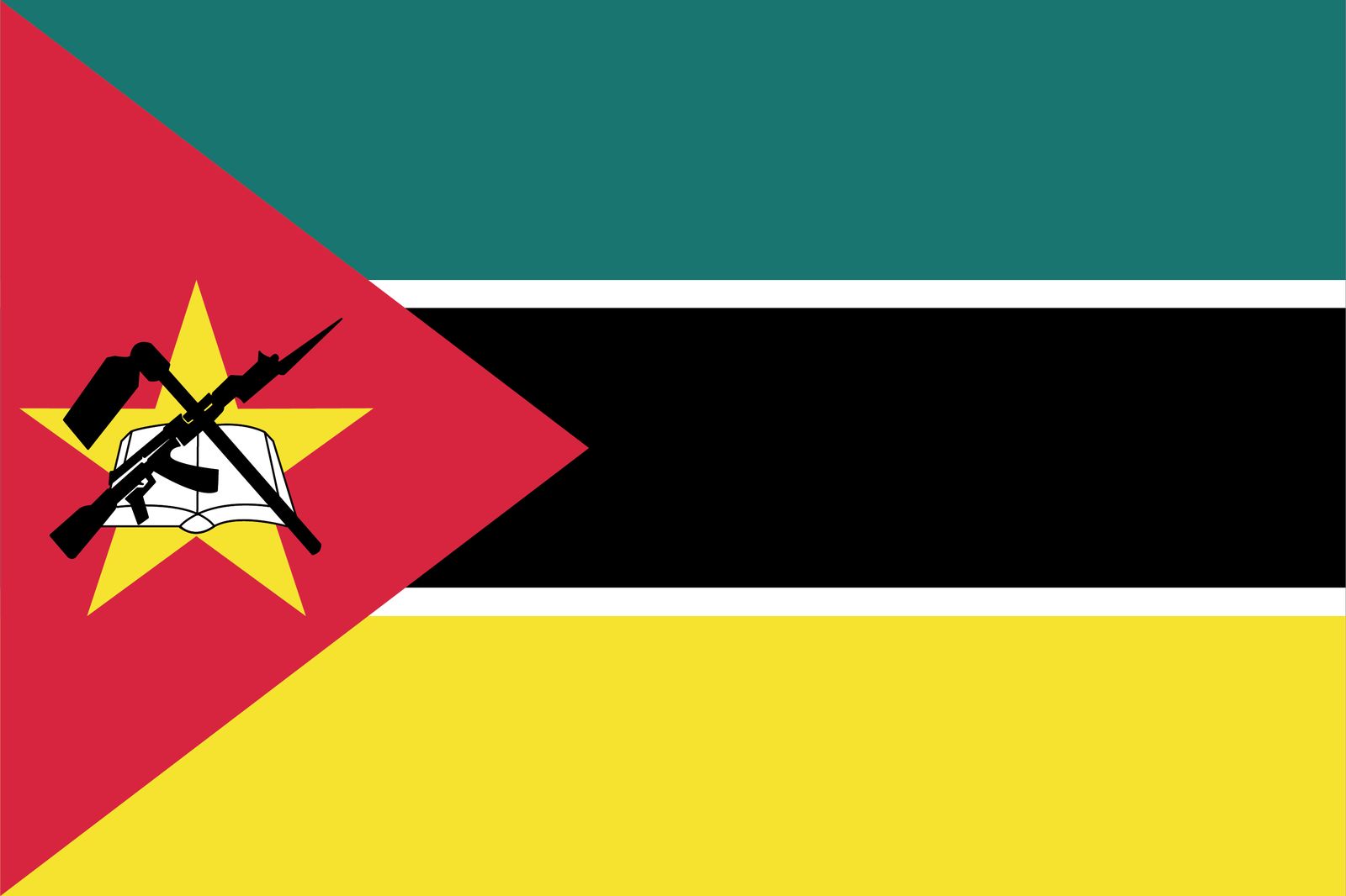 Mozambique Vlag - Sticker