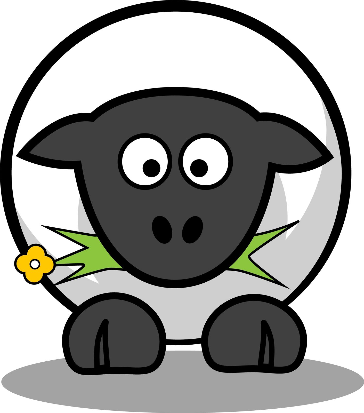 Sticker - Cartoon Schaap Ontwerp