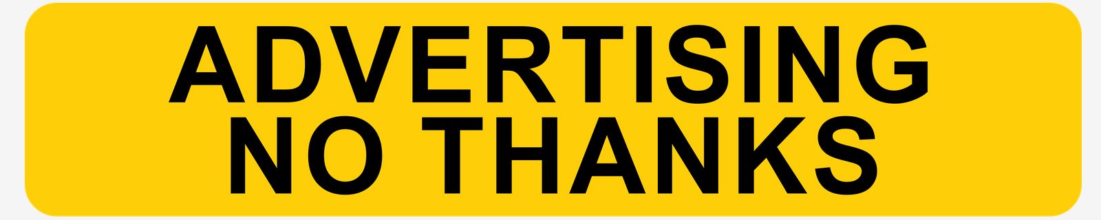 Sticker - Geen Reclame Alstublieft