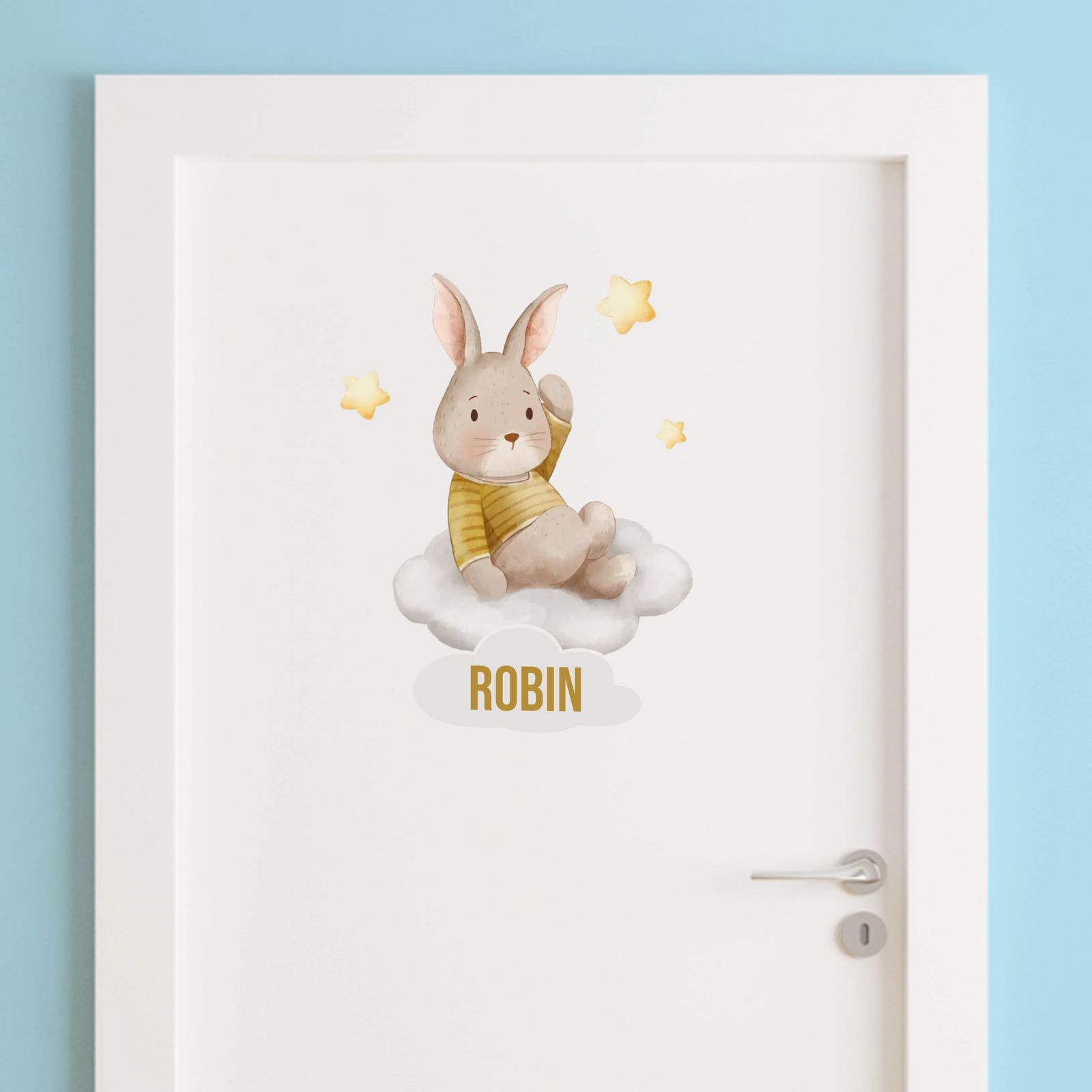 Deur Sticker - Schattig Konijn Ontwerp