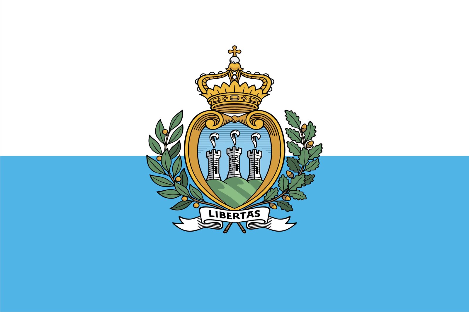 San Marino Vlag - Sticker