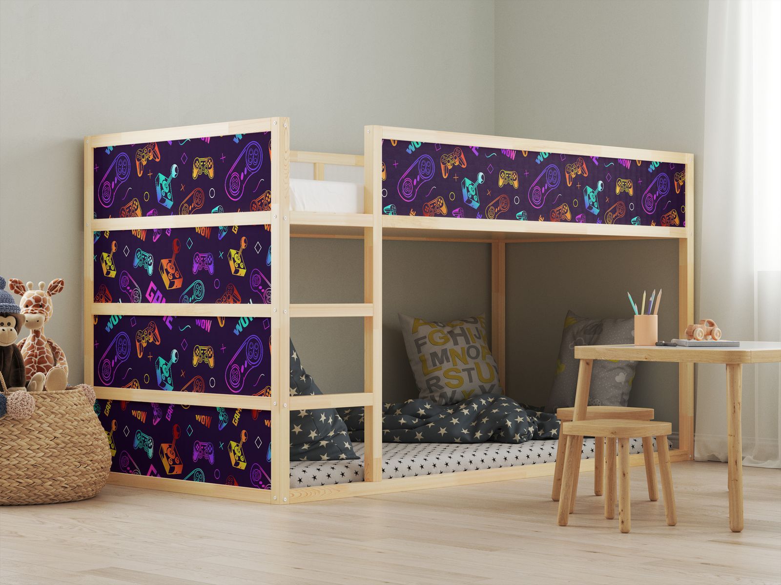 Zelfklevende stickers – voor Ikea KURA bed / - Sticker - Gamingontwerp