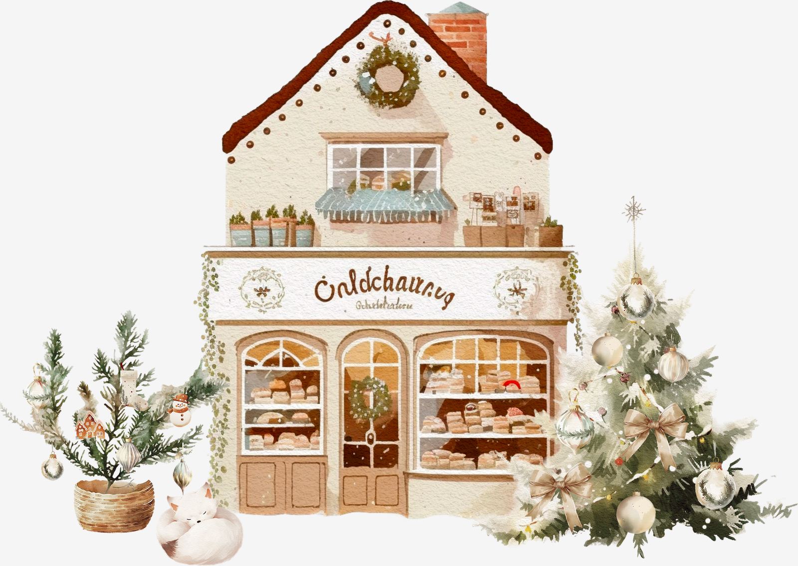 Kerstbakkerij Sticker