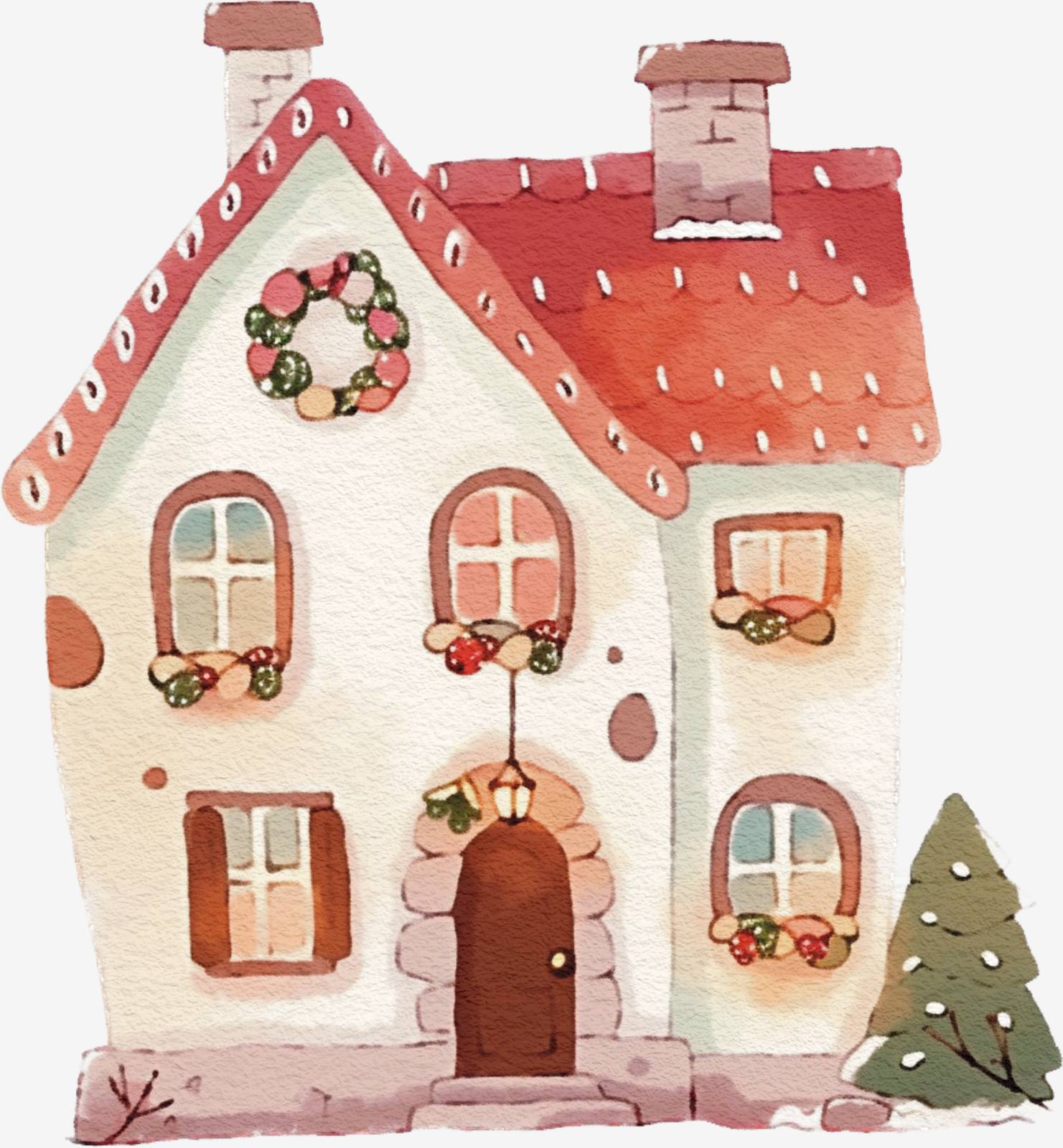 Feestelijk Huis Sticker