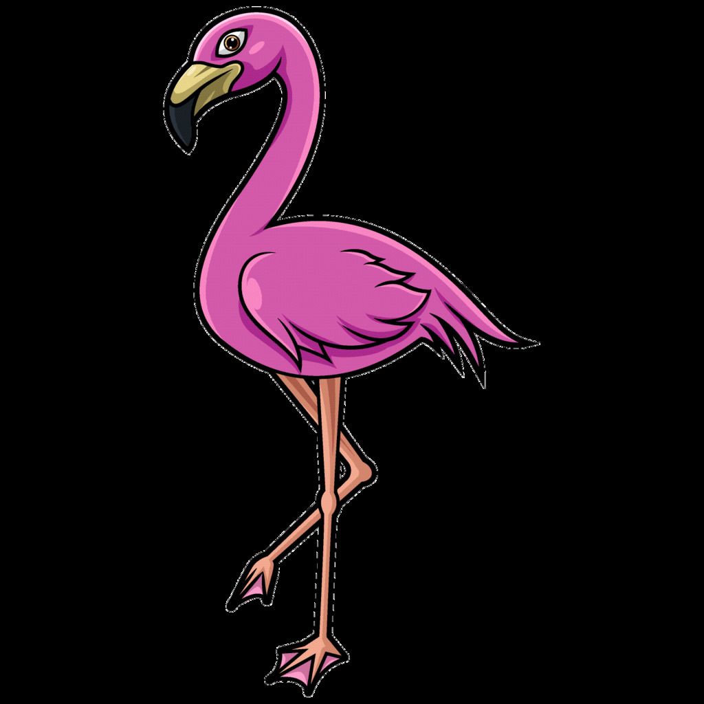 Sticker - Roze Flamingo