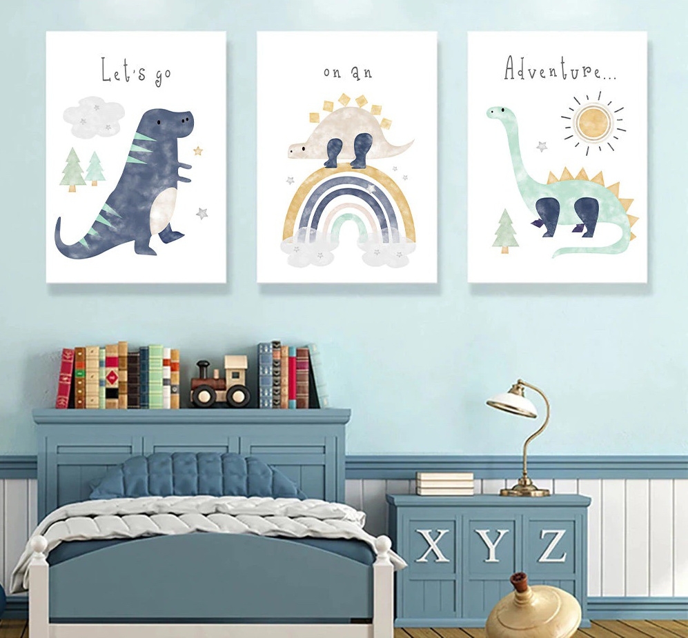 Posters - Dinosaurussen / Let's go on an Adventure / Set van 3