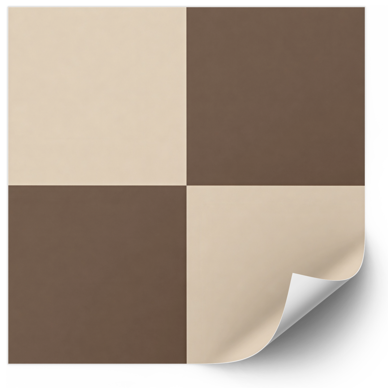 Tegelstickers - Bruin en Beige Geruit