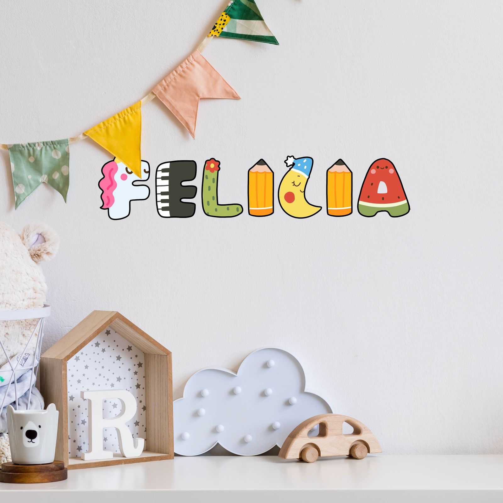 Kinder Kleurrijke Aangepaste Muursticker