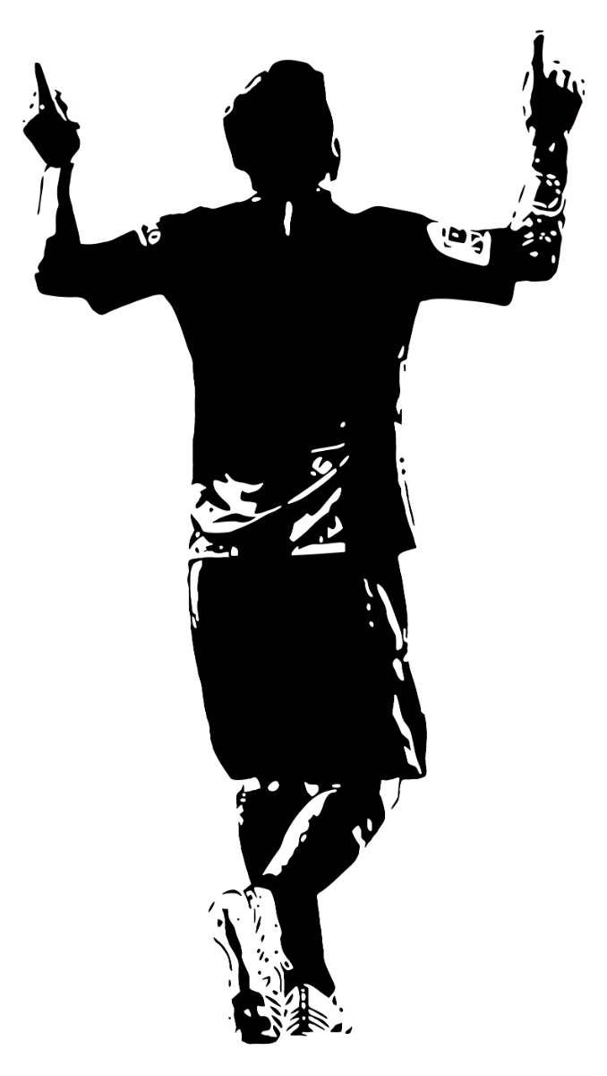 Wallstickers - Football Player / Personalised Name and Number-New-Black-S