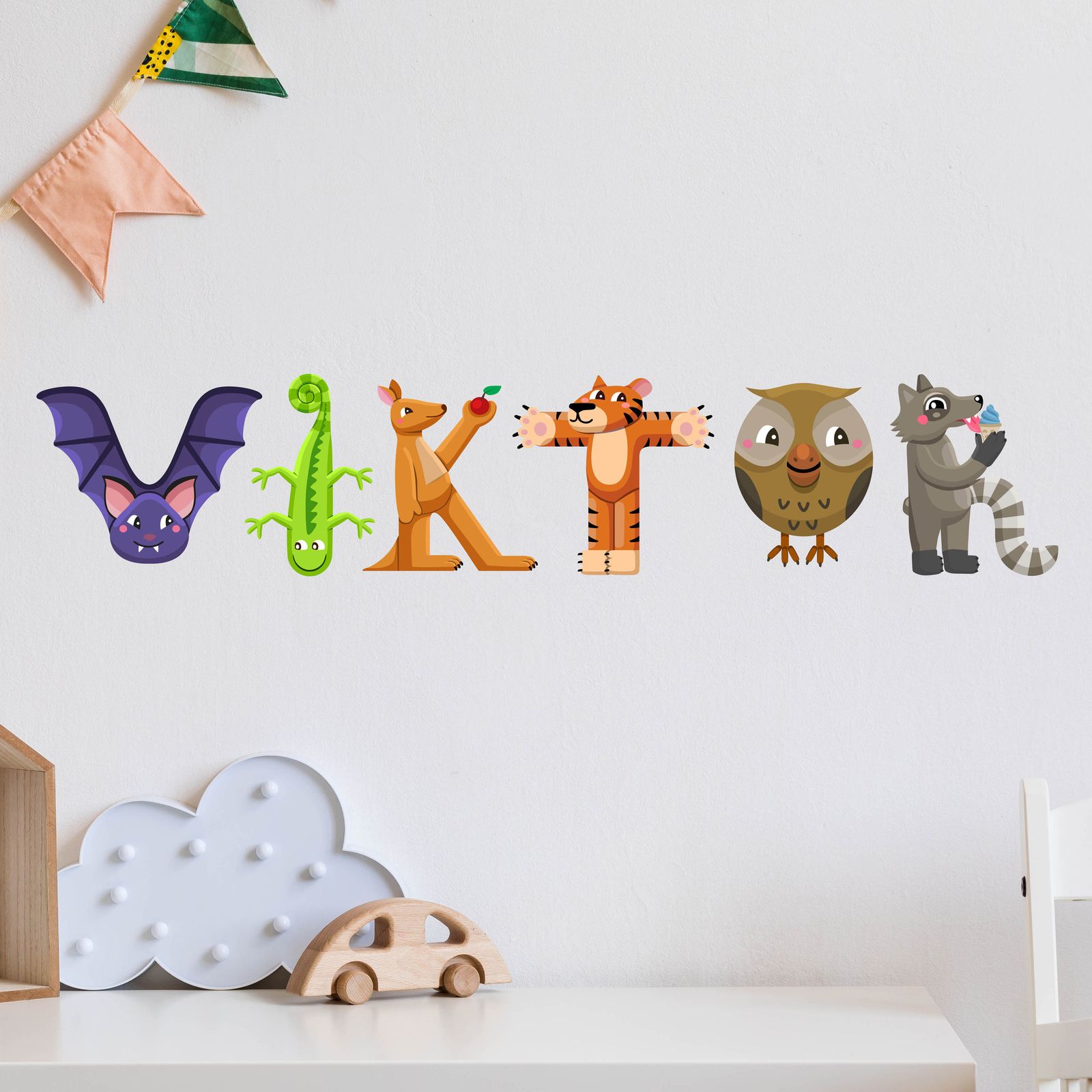 Dieren Alfabet Muursticker