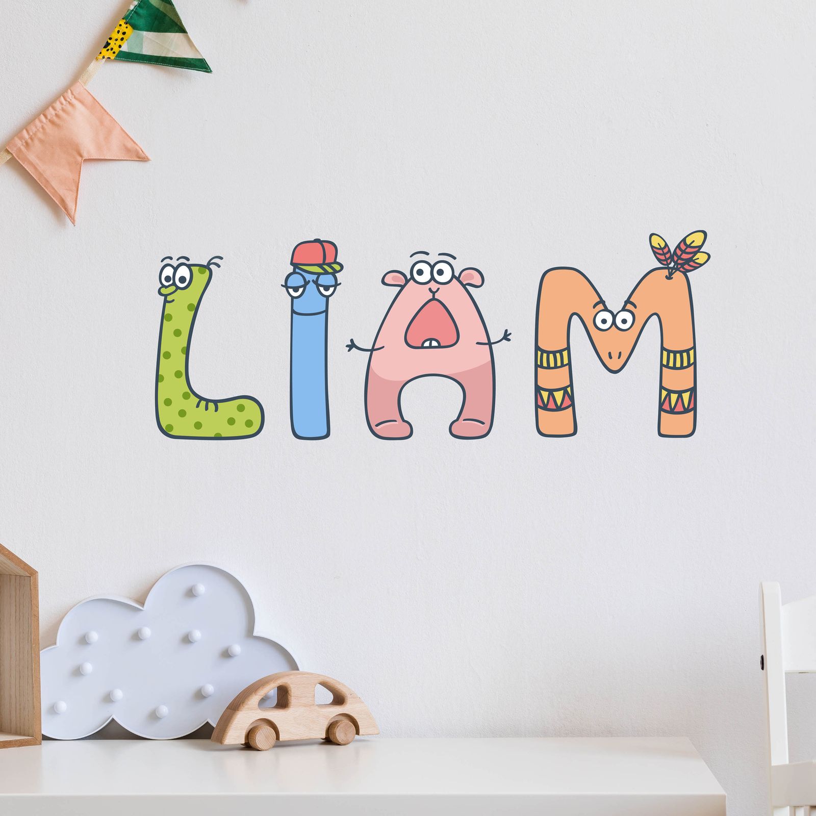 Gepersonaliseerde Naam Wandsticker voor Kinderen