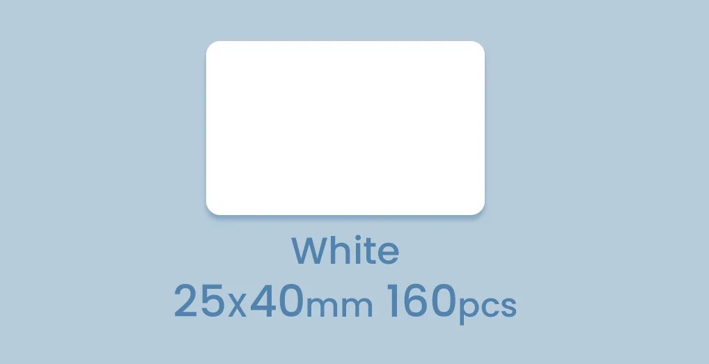 NIIMBOT Label Stickers D101-serie 25 x 40 mm / 160 stuks / Wit