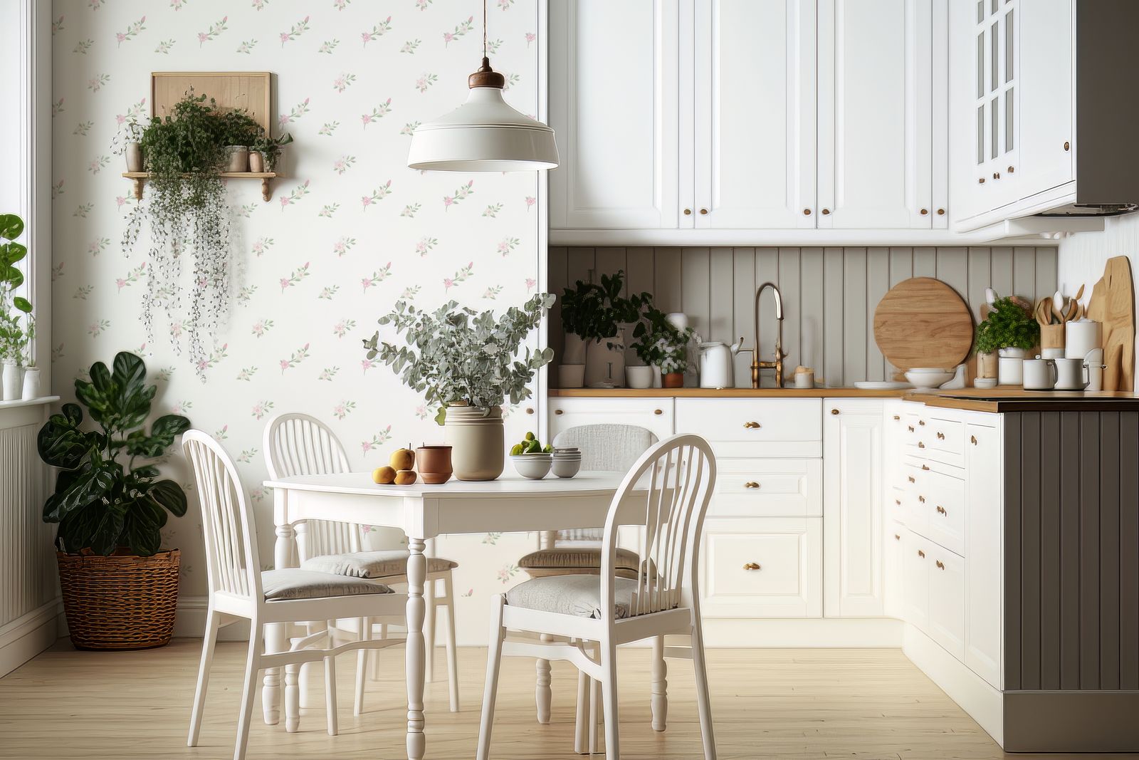 Behang met Bloemenpatroon