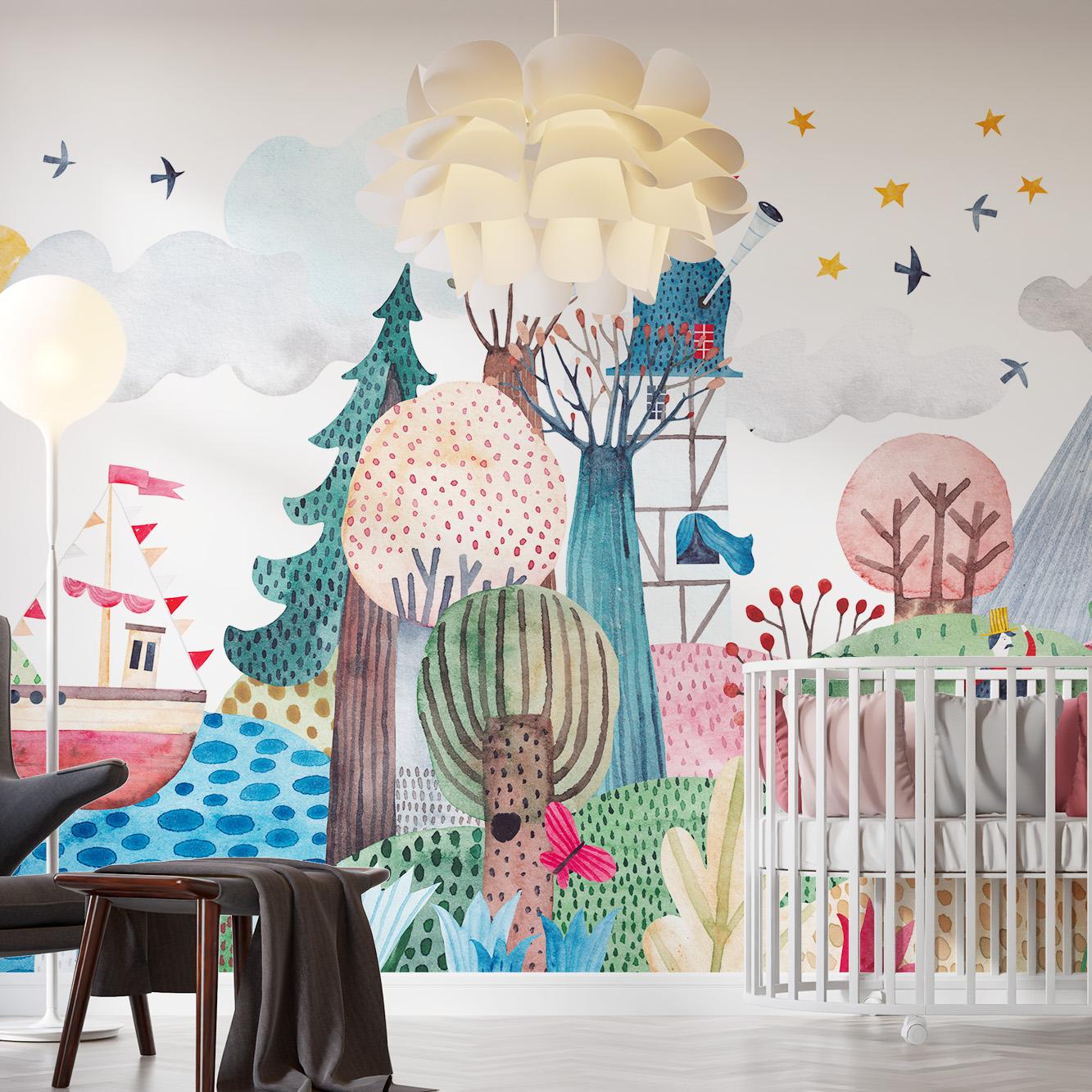 Behang - Fantasielandschap