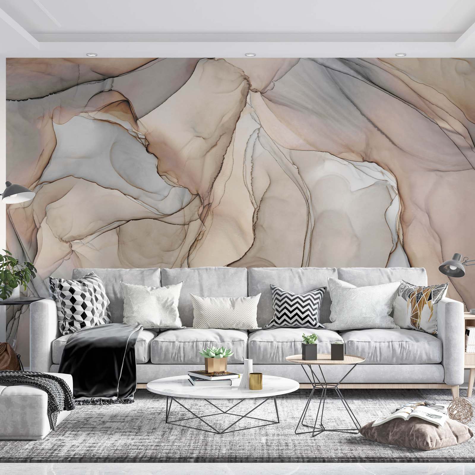 Behang - Abstracte Aardetinten
