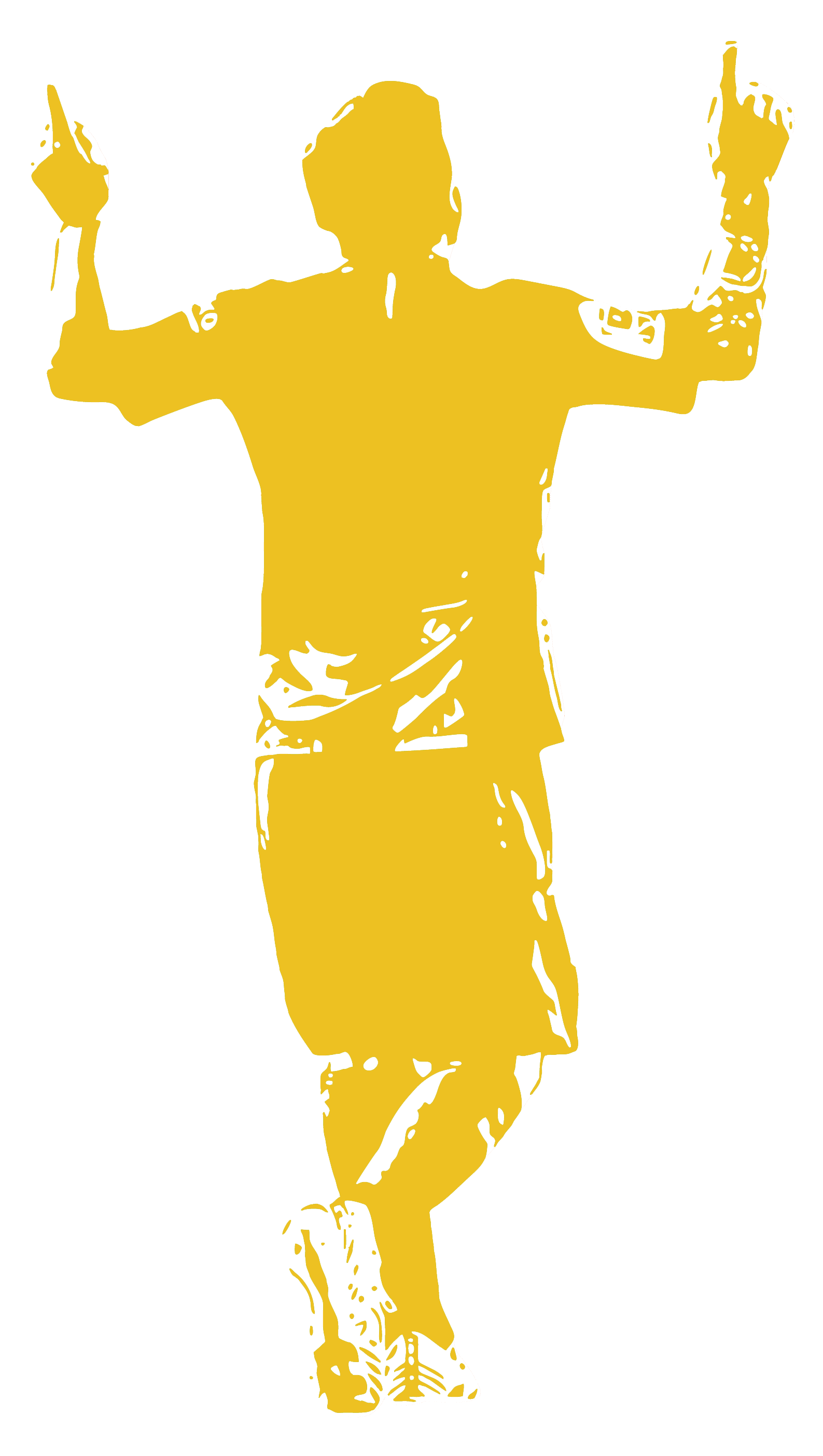 Wallstickers - Football Player / Personalised Name and Number-New-Yellow-S (32x57cm)